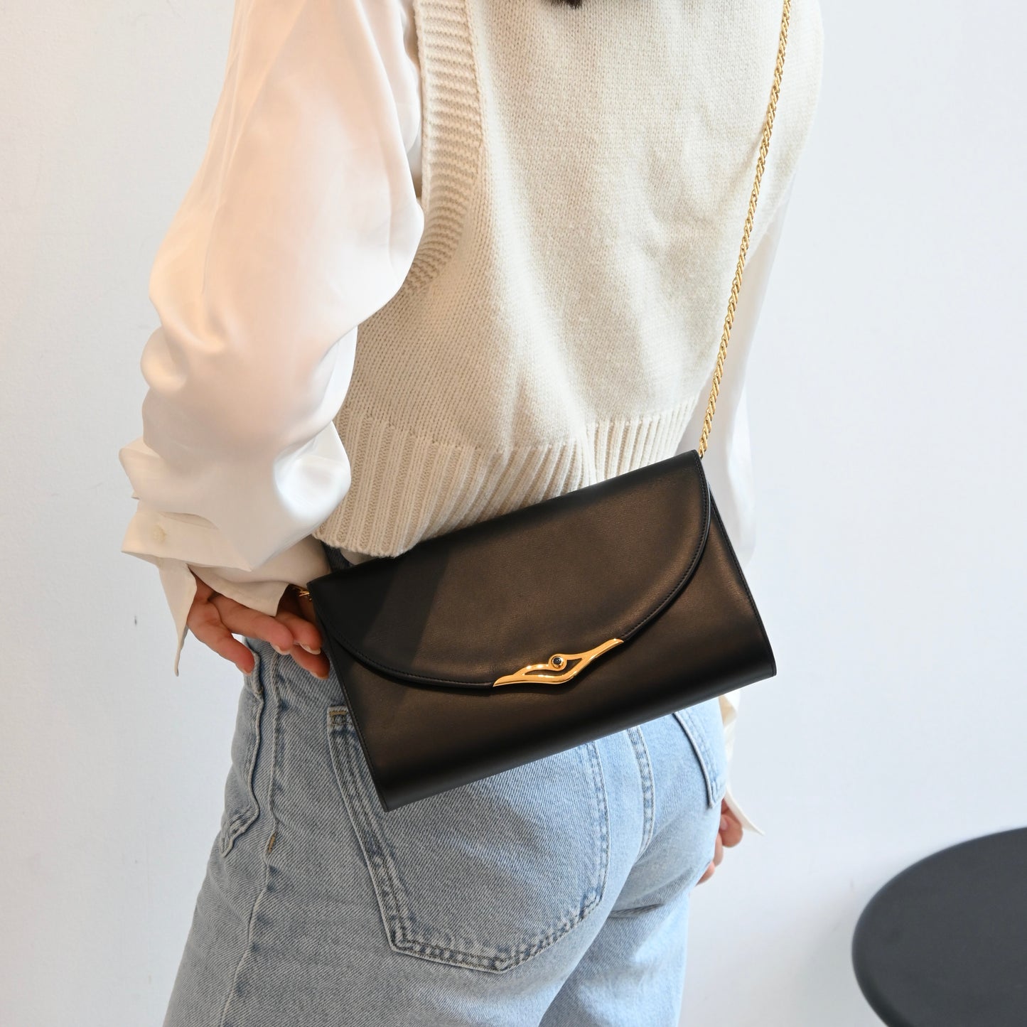 Cartier Sapphire Chain Shoulder Bag