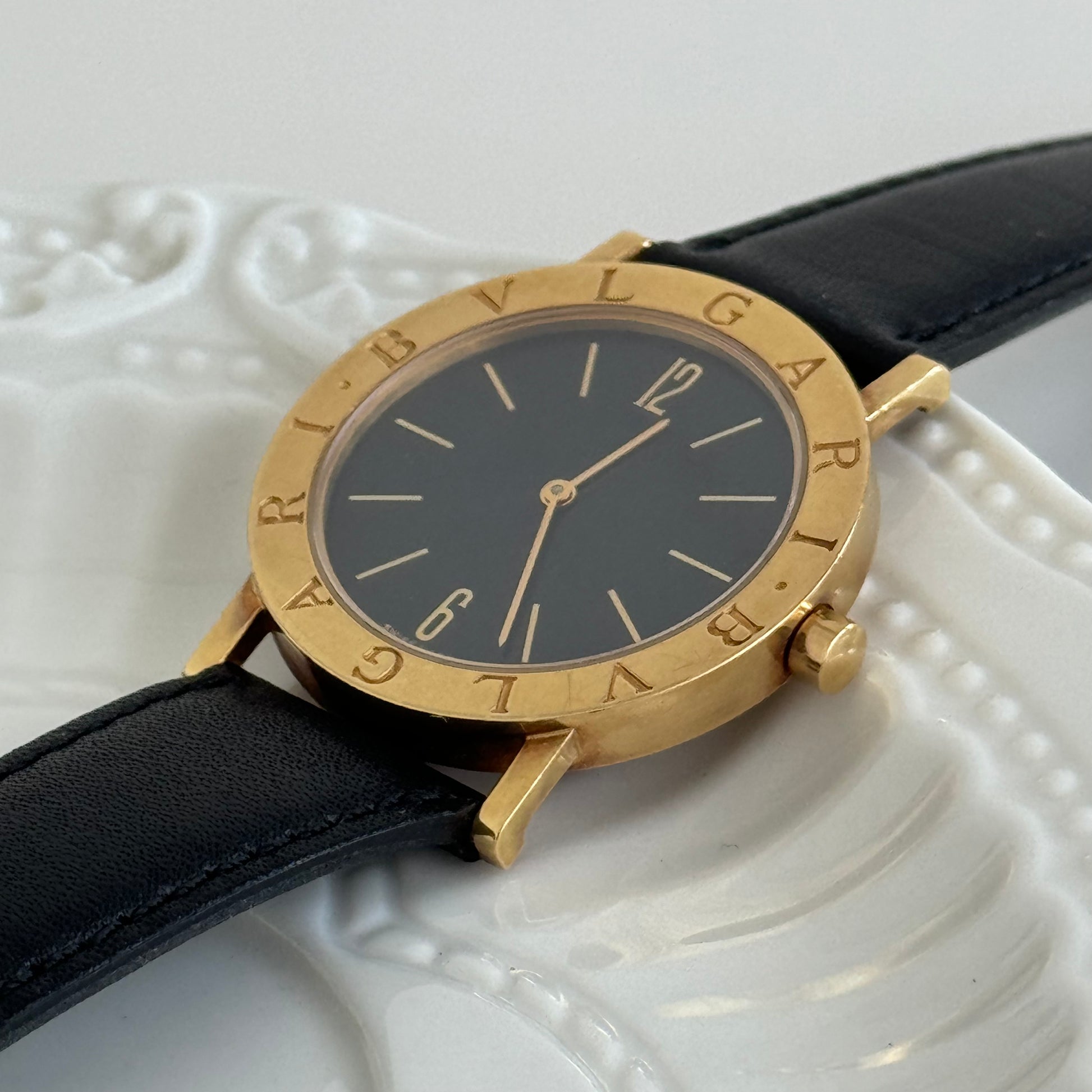 Bvlgari BB33 GL 18k Yellow Gold Men Watch – Leluxe Vintage