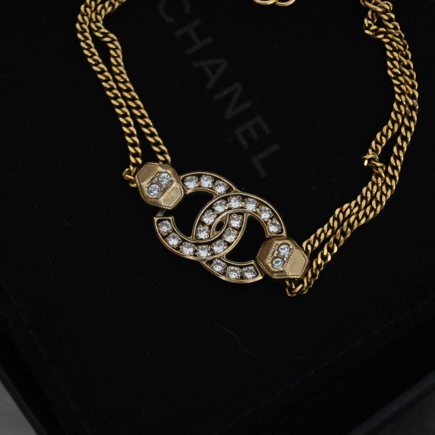 Chanel CC Bracelet with Crystal