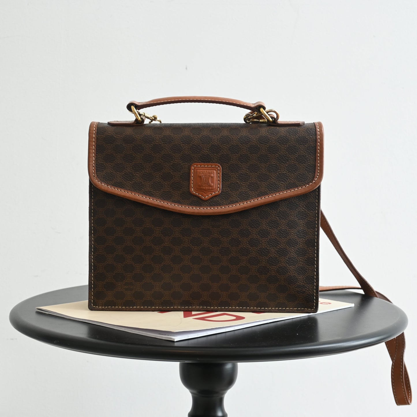 Celine Macadam Top Handle Kelly Bag