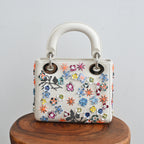 Christian Dior Sequin Floral Embroidered Mini Lady Dior