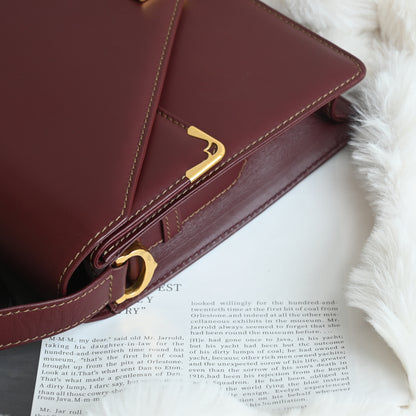 Cartier Must De Cartier Burgundy Envelope Bag