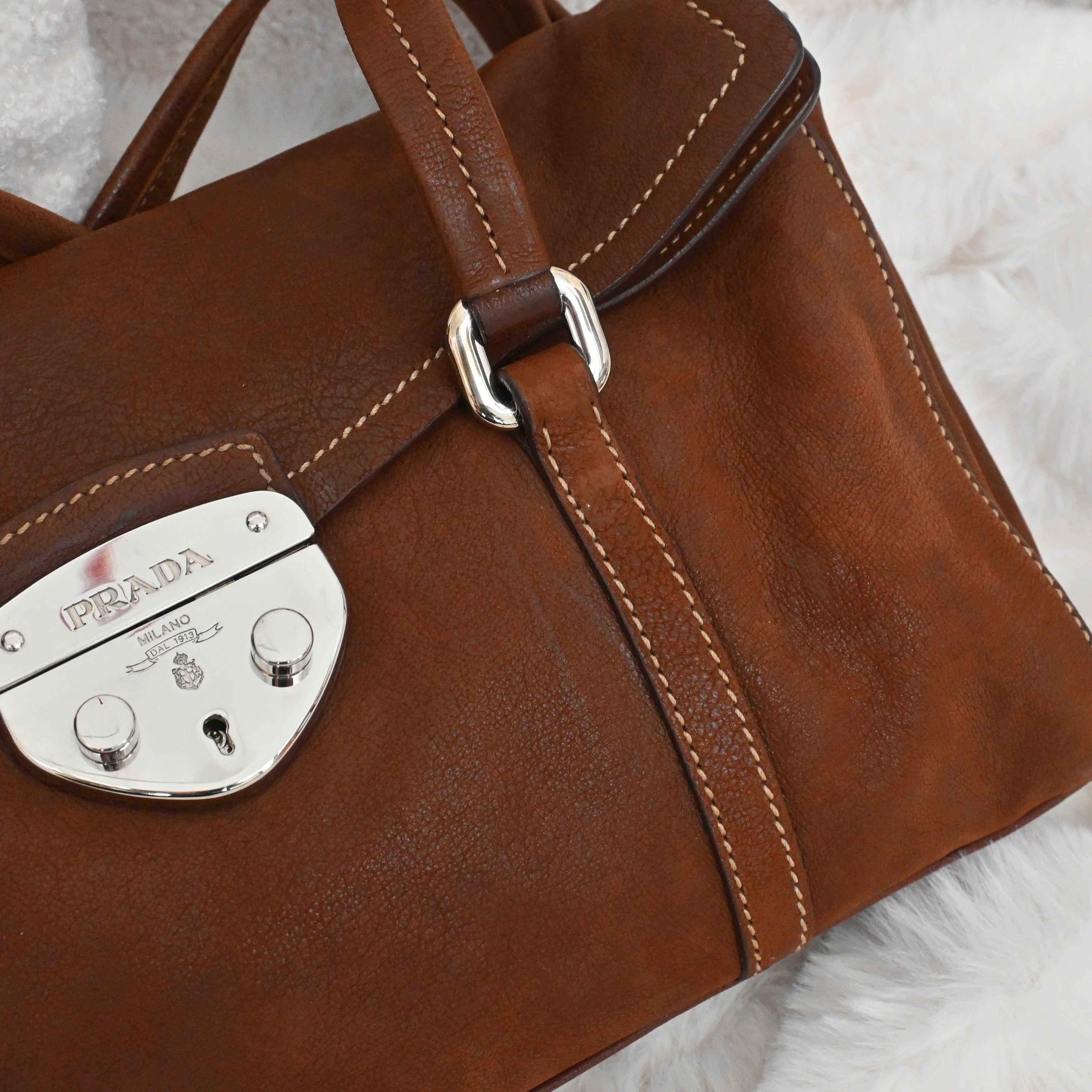 Prada Antic Easy Barrel Shoulder Bag