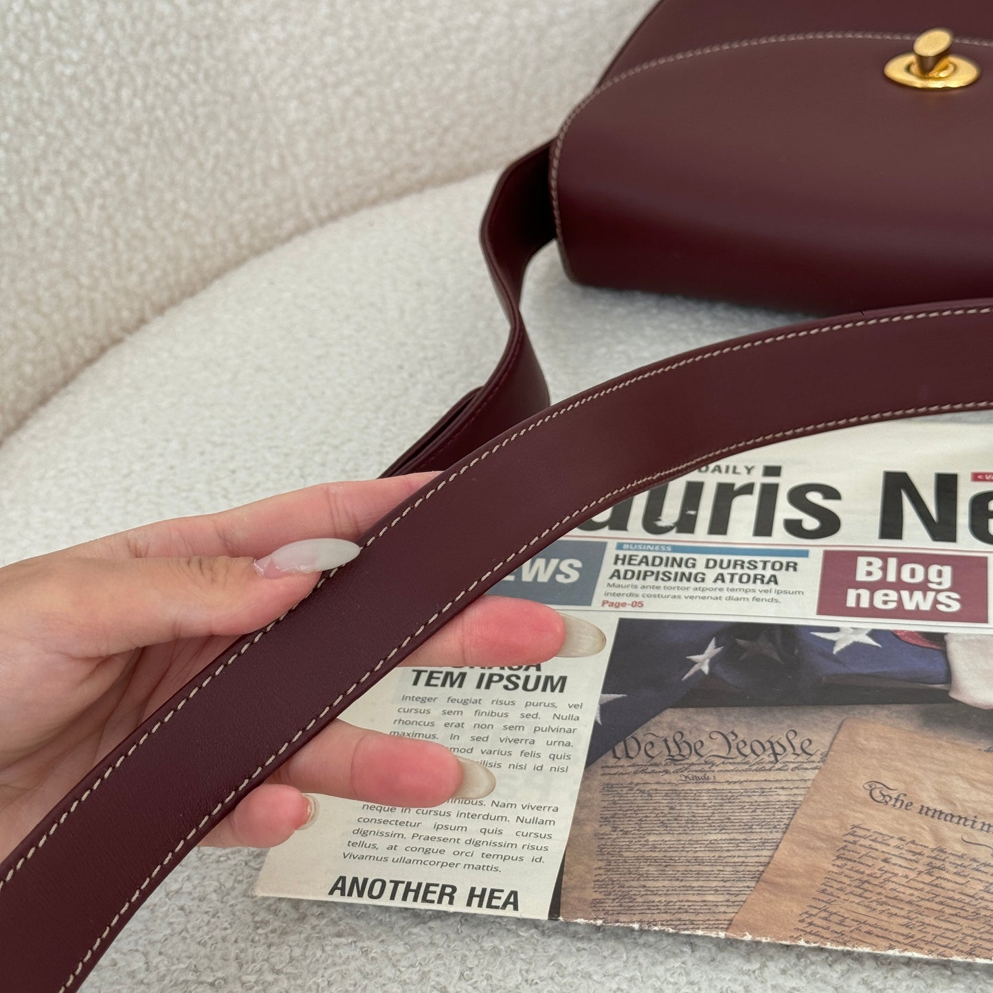 Must de Cartier Burgundy Crossbody Bag