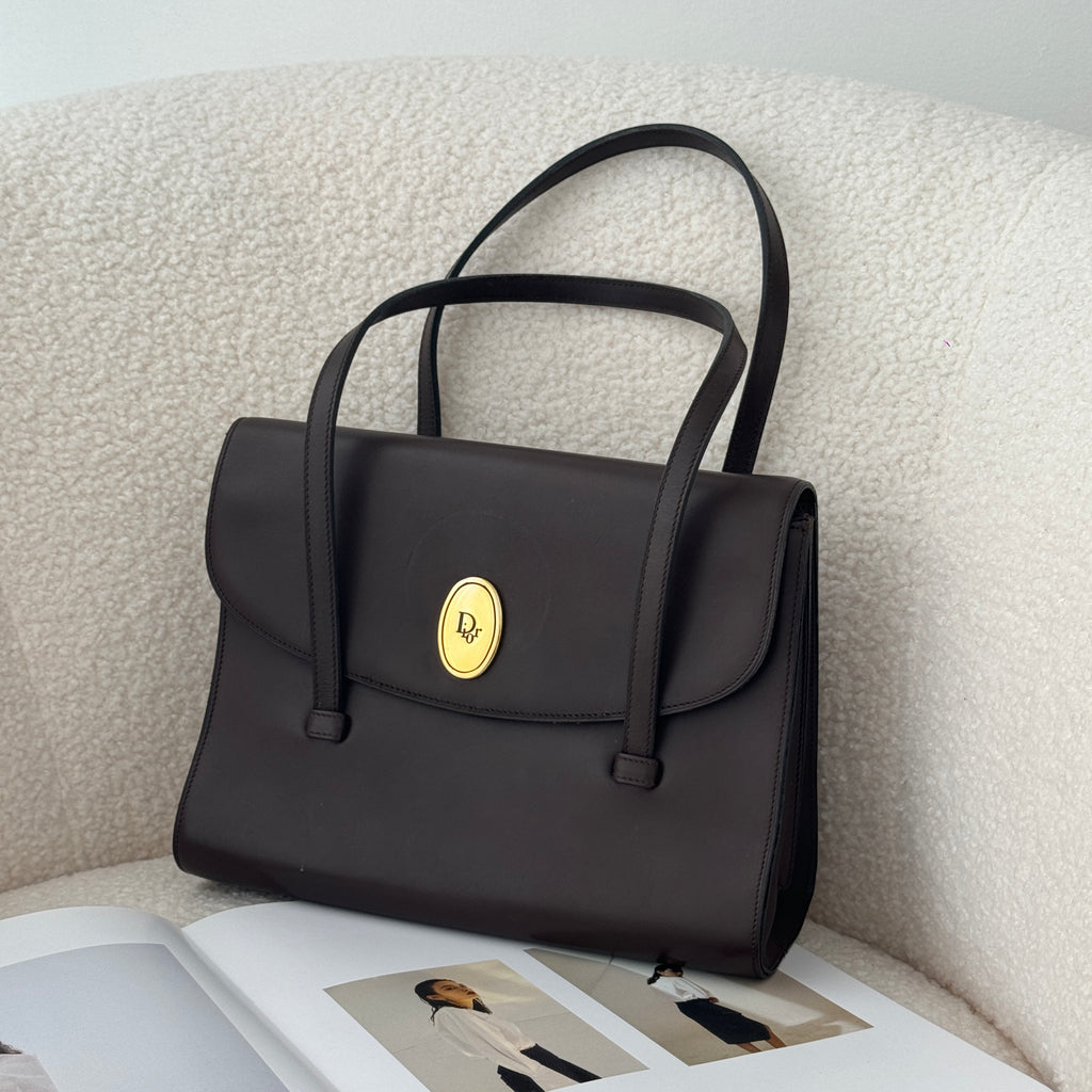 Dior Box Calf Shoulder Bag Vintage - Leluxe Vintage Sdn. Bhd.