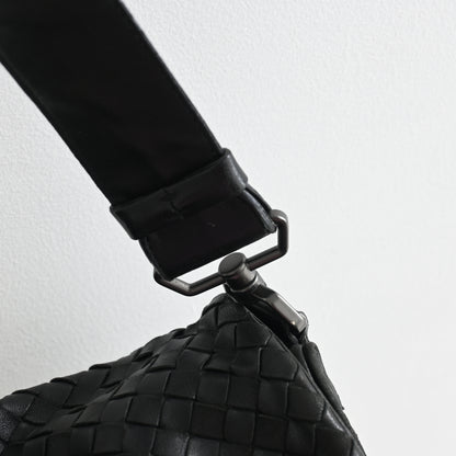 Bottega Veneta Intrecciato Double Flap Shoulder Bag