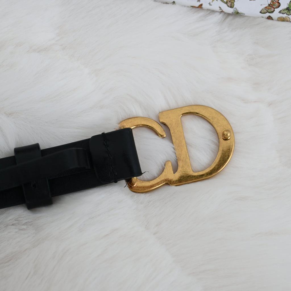 Dior CD logo Belt 70 Leather Black - Leluxe Vintage Sdn. Bhd.
