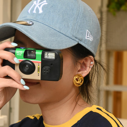 Chanel Circle Coco 94P Earrings Earclips