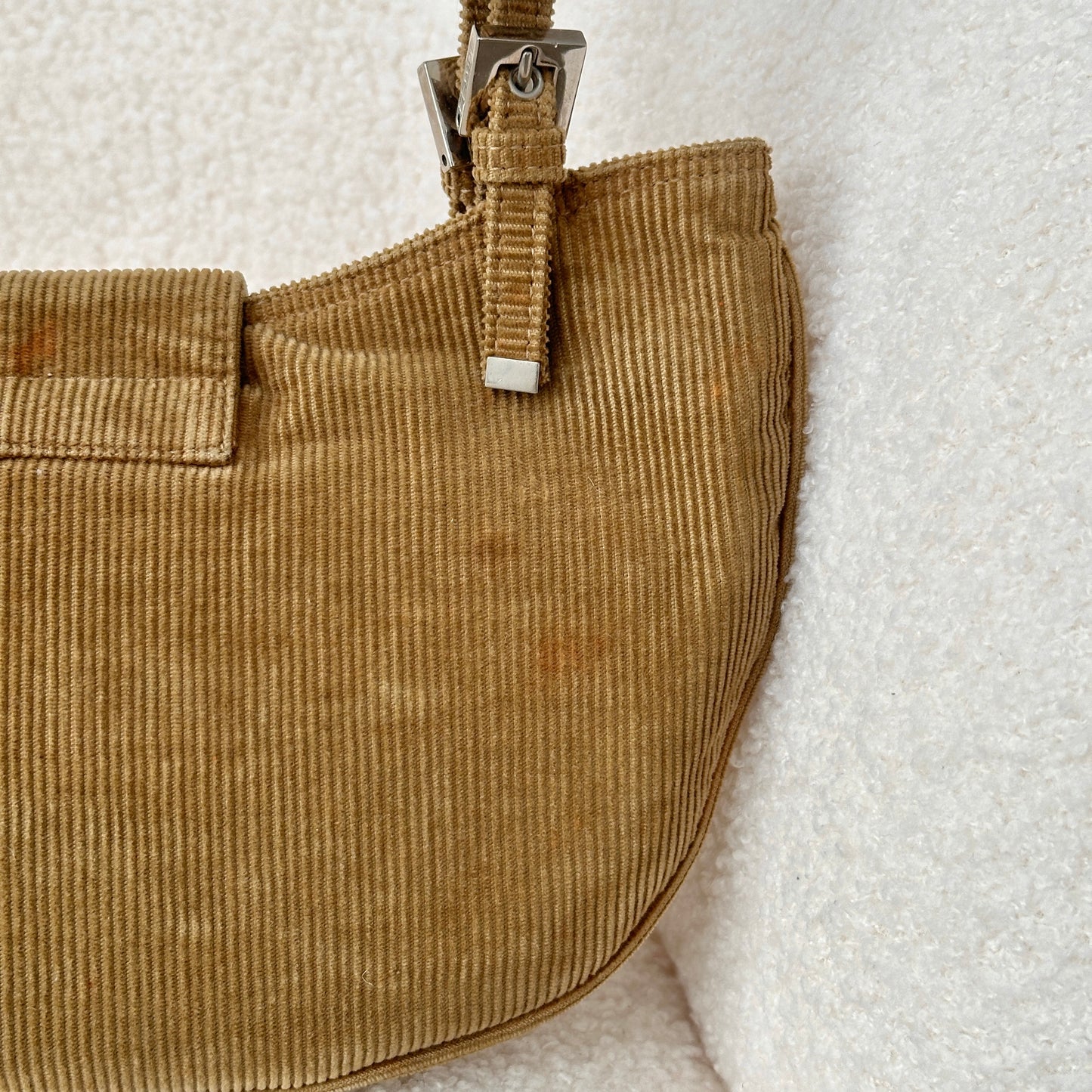 Fendi Corduroy Shoulder Bag