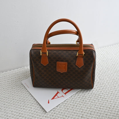 Celine Small Boston in Triomphe Macadam Monogram - Leluxe Vintage Sdn. Bhd.