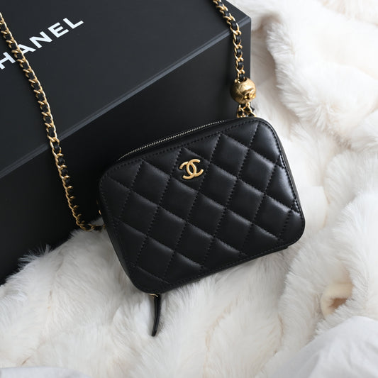 Chanel Vanity Pearl Crush Lambskin - Leluxe Vintage Sdn. Bhd.
