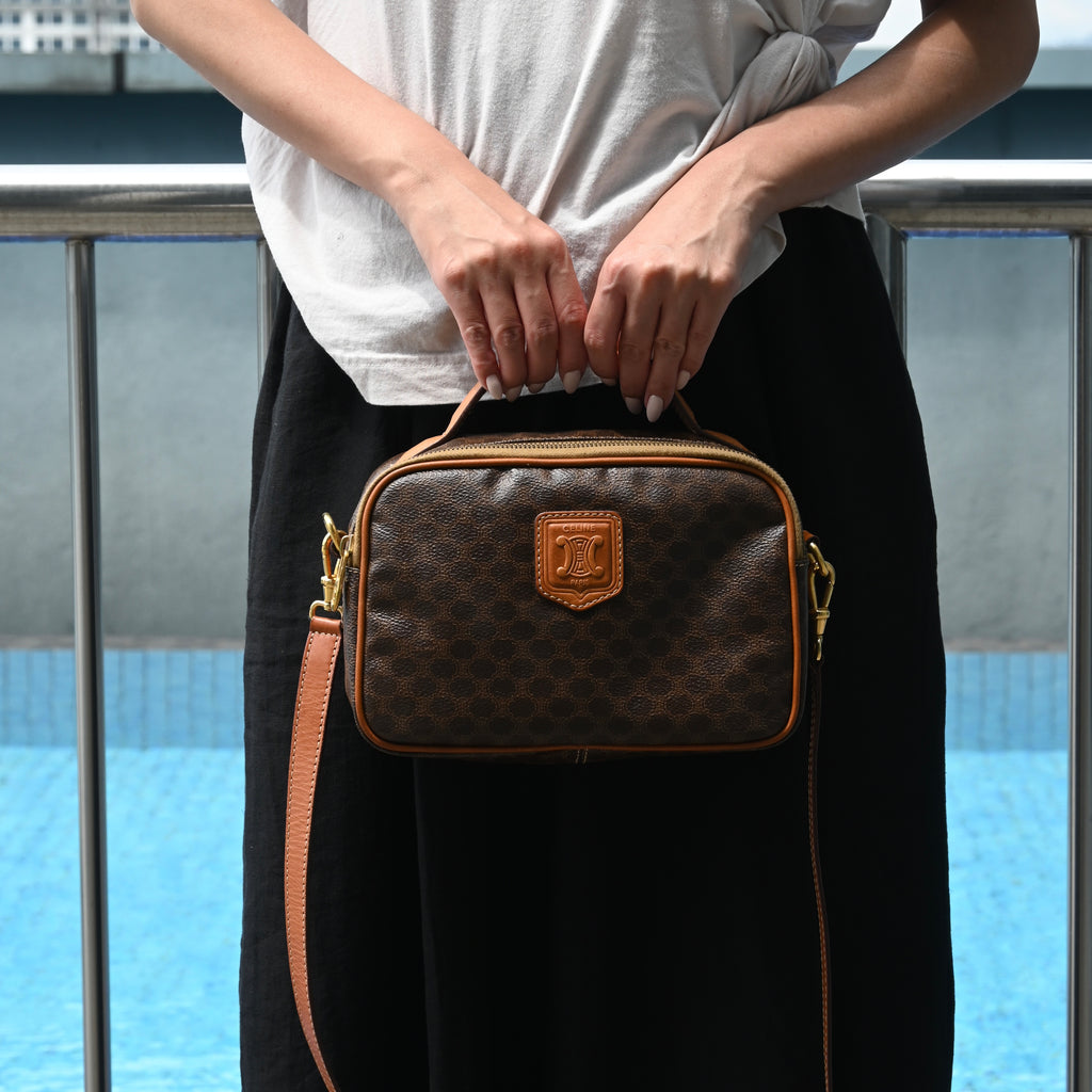 Celine Triomphe Monogram Camera Bag - Leluxe Vintage Sdn. Bhd.