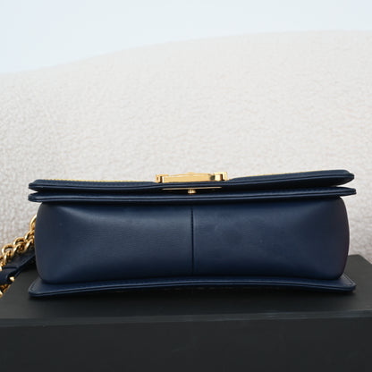 Chanel Cruise Chevron Boy Old Medium Braided Flap