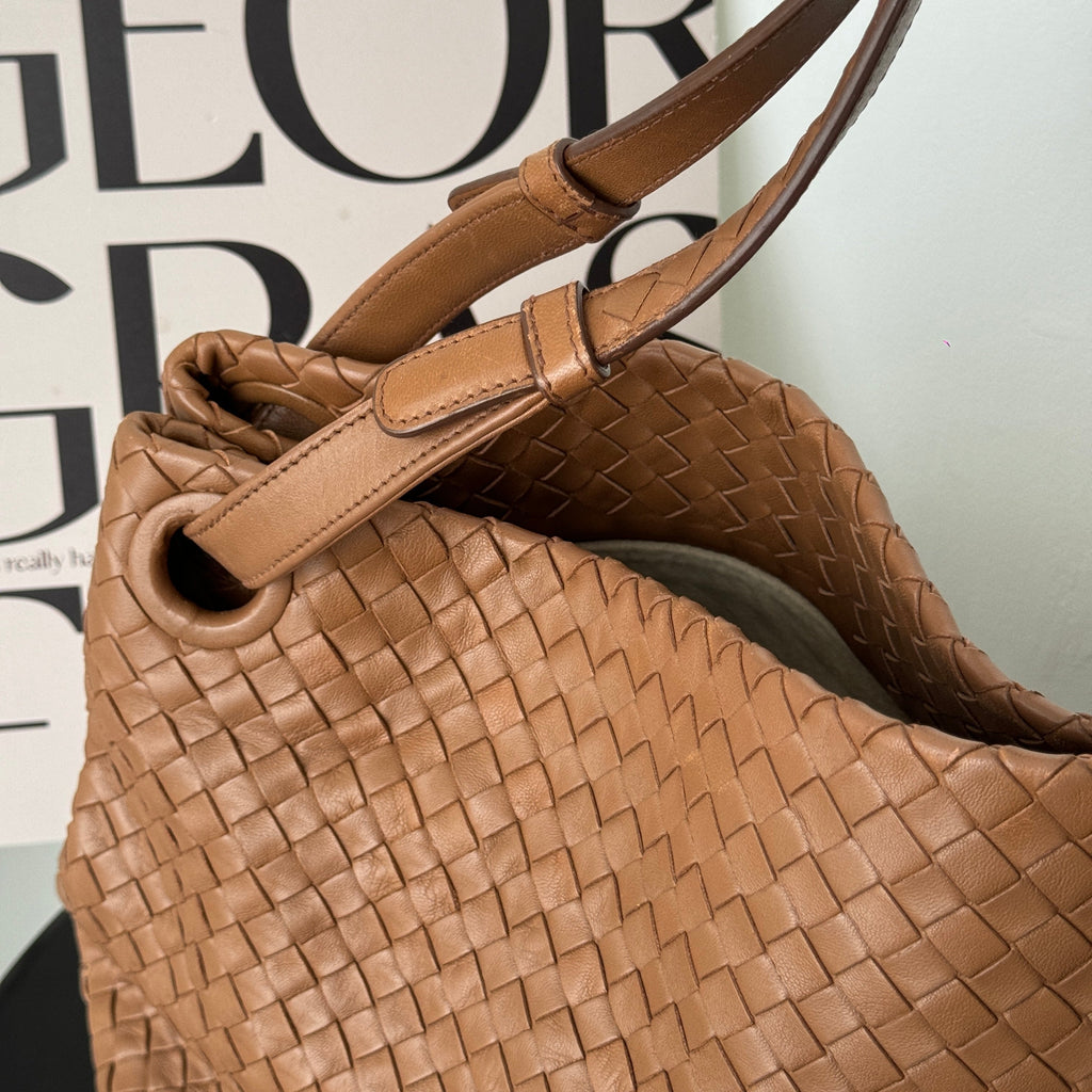 Bottega Veneta Intrecciato Shoulder Bag Brown - Leluxe Vintage Sdn. Bhd.