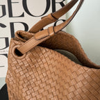 Bottega Veneta Intrecciato Shoulder Bag Brown - Leluxe Vintage Sdn. Bhd.