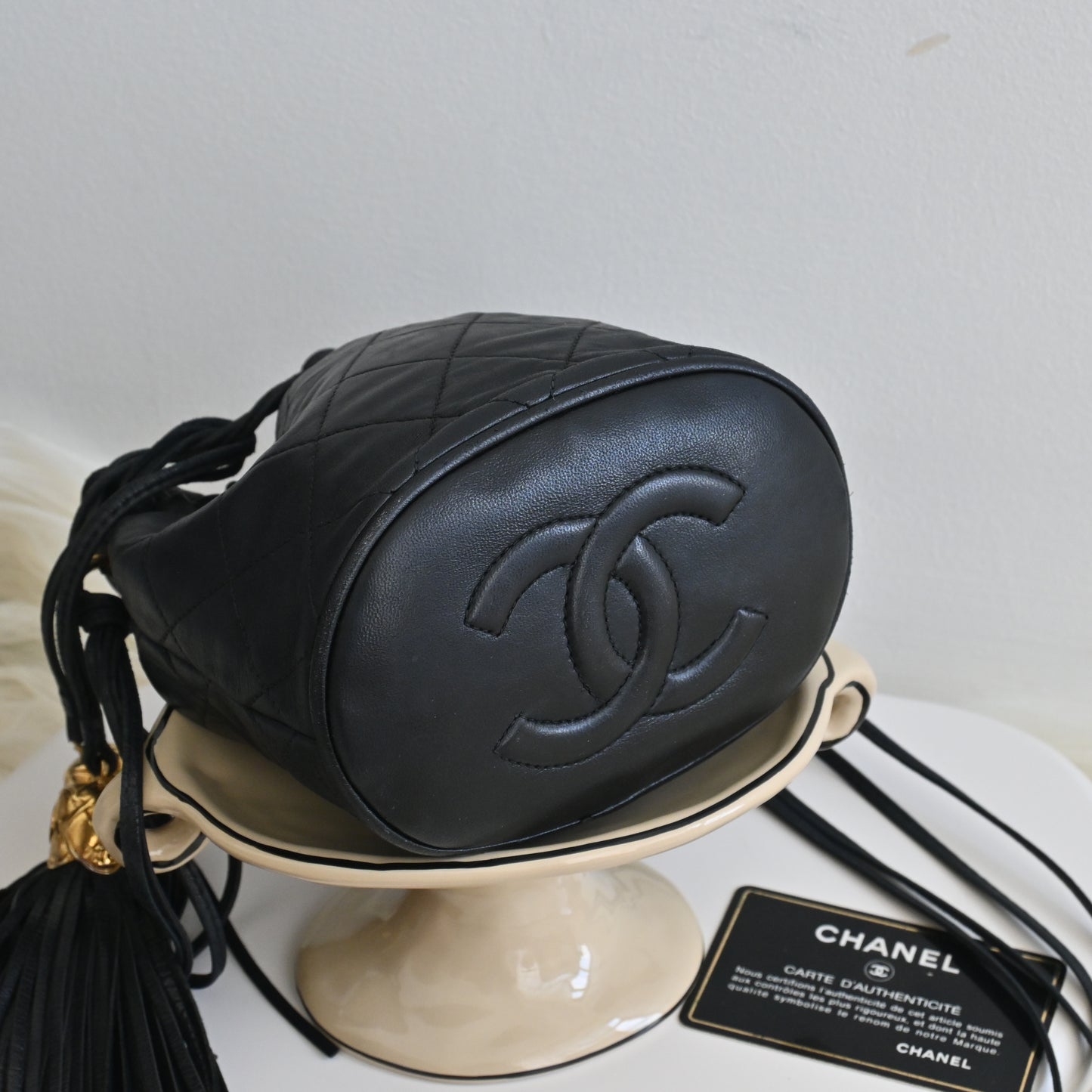 Chanel Mini Tassel Bucket Bag