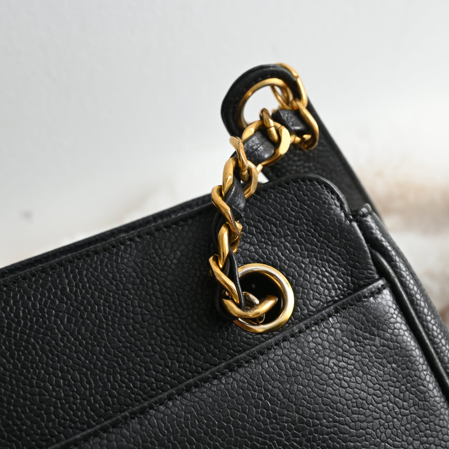 Chanel Triple CC Logo Chain Tote with Gold Ball