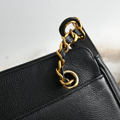 Chanel Triple CC Logo Chain Tote with Gold Ball