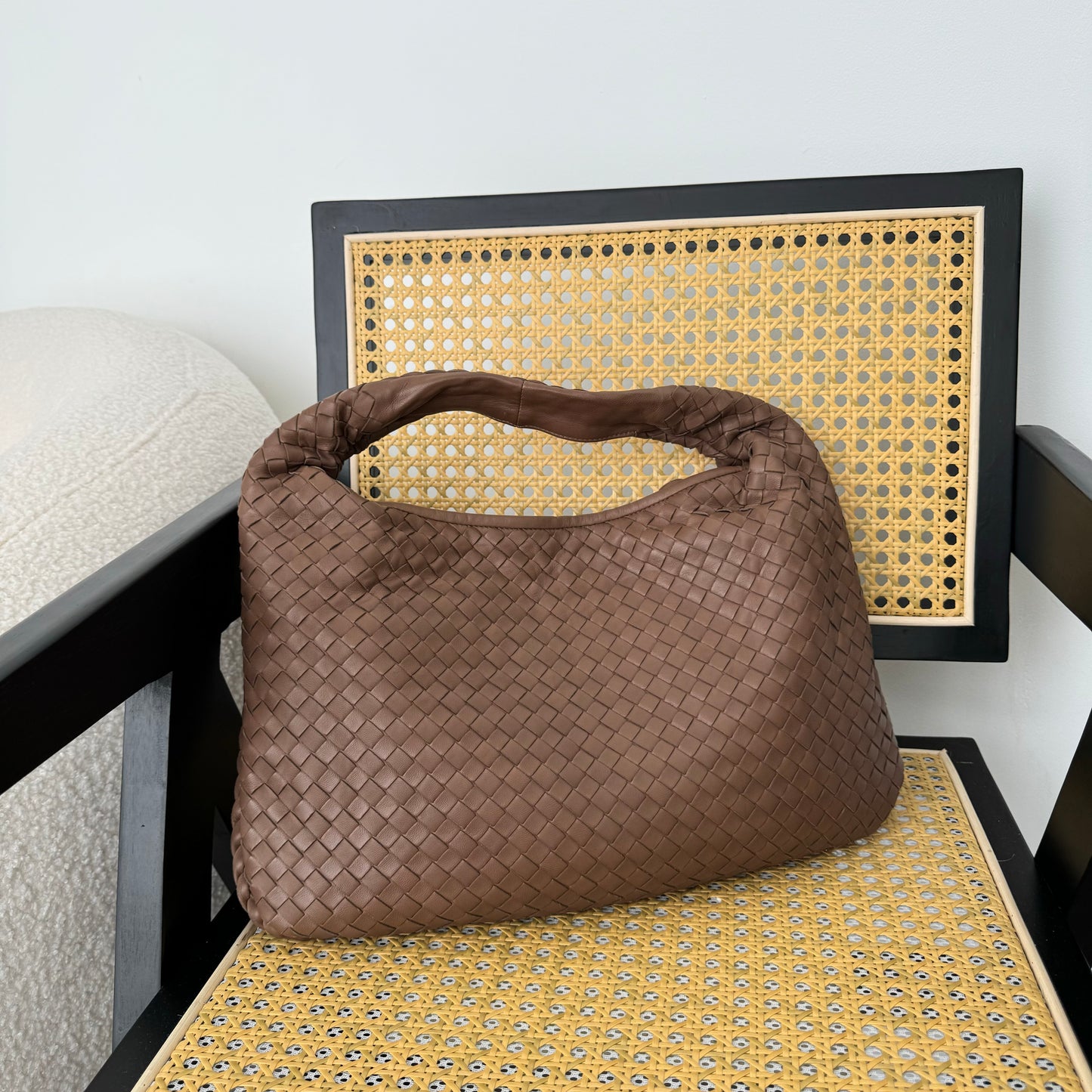 Bottega Veneta Mocha Brown Hobo Bag Small