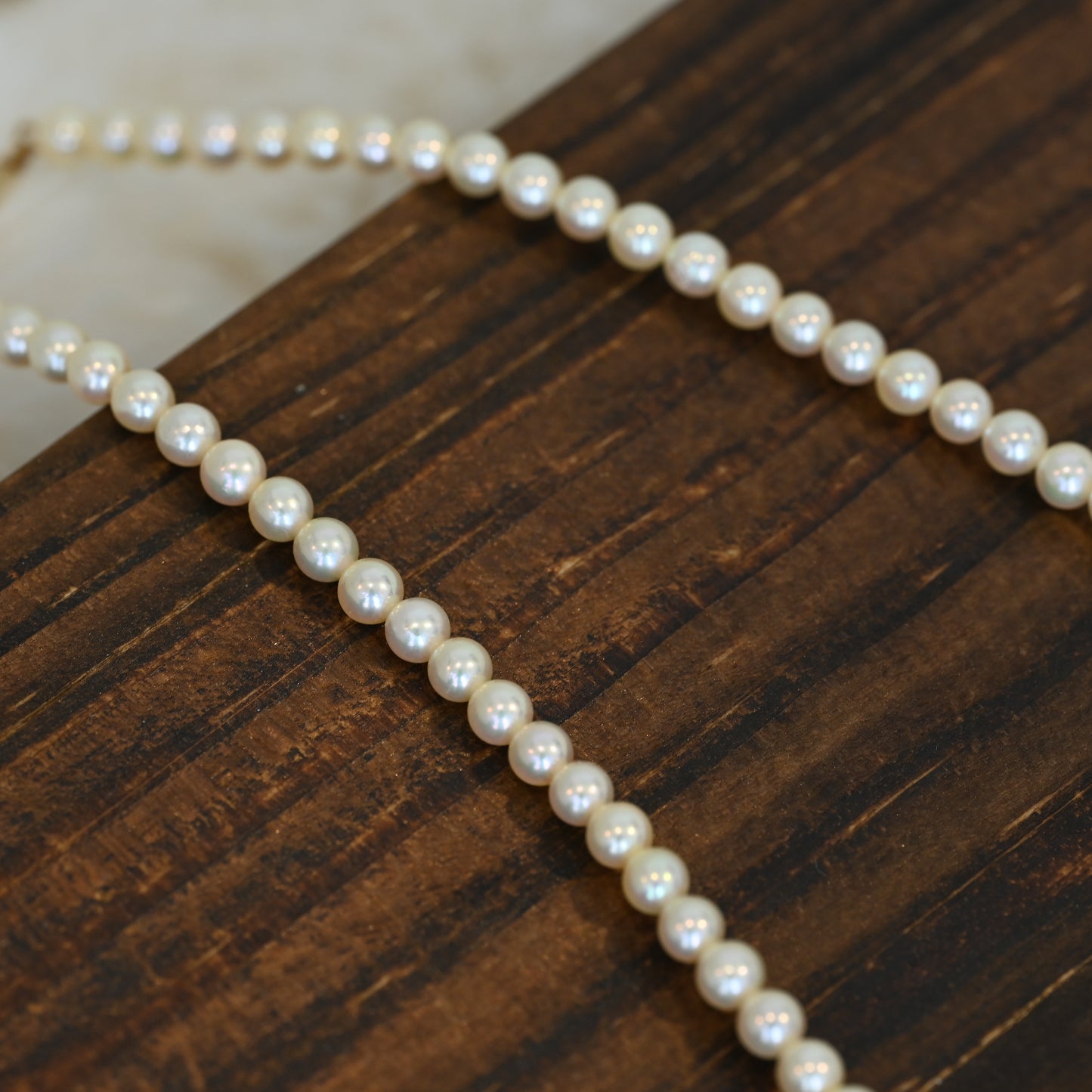 Tasaki Akoya Pearl Necklace 18K YG
