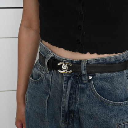 Chanel CC Turnlock Buckle Belt Vintage