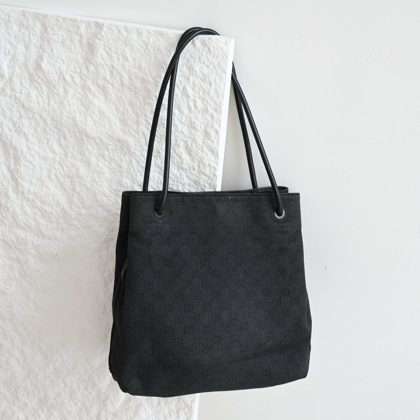 Gucci GG Black Canvas Tote