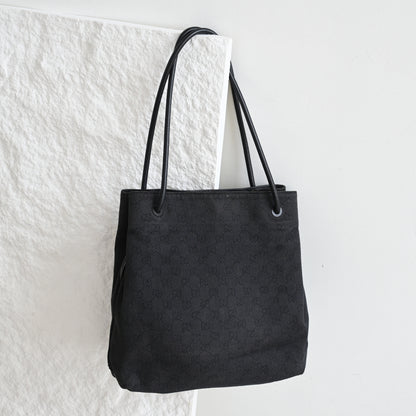 Gucci GG Black Canvas Tote