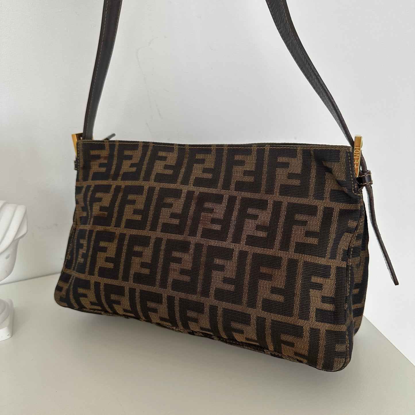 Fendi Zucca Monogram Shoulder Bag