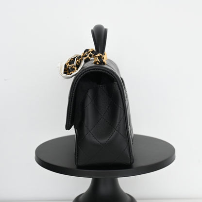 Chanel Mini Flap Top Handle Lambskin
