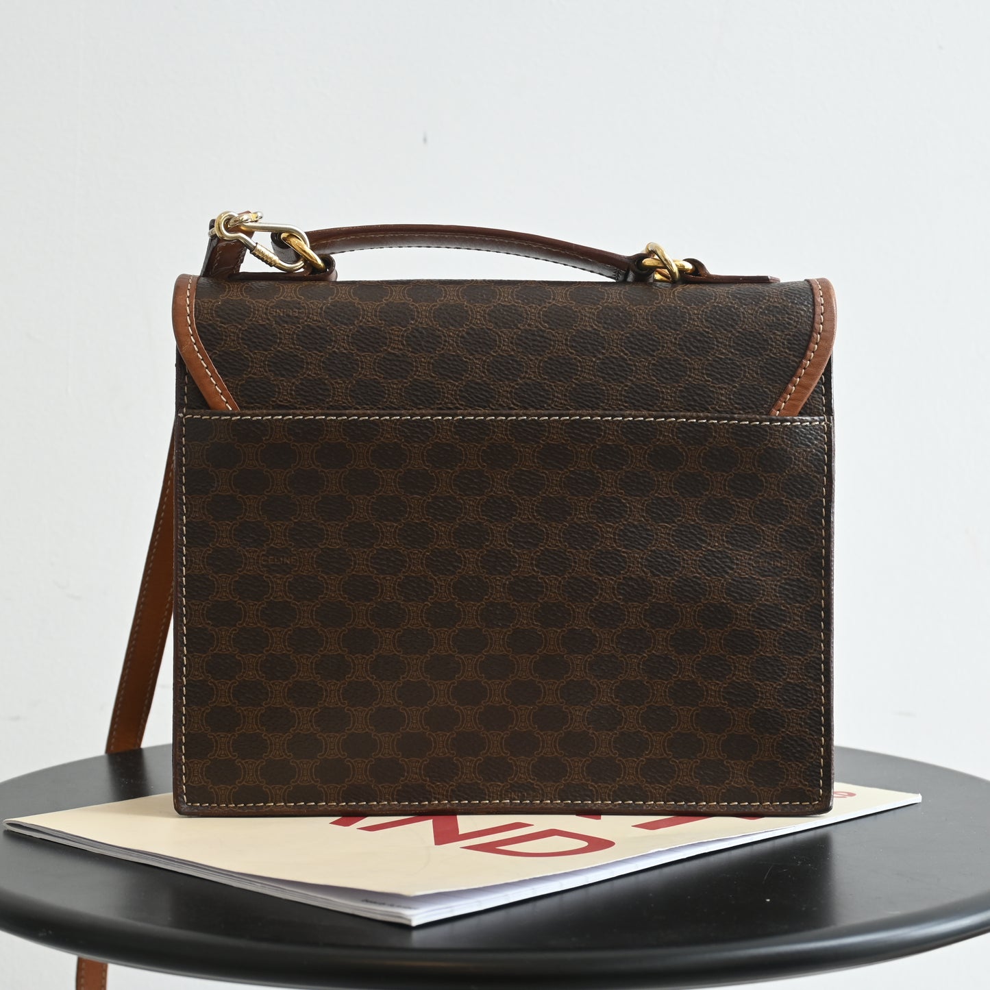 Celine Macadam Top Handle Kelly Bag