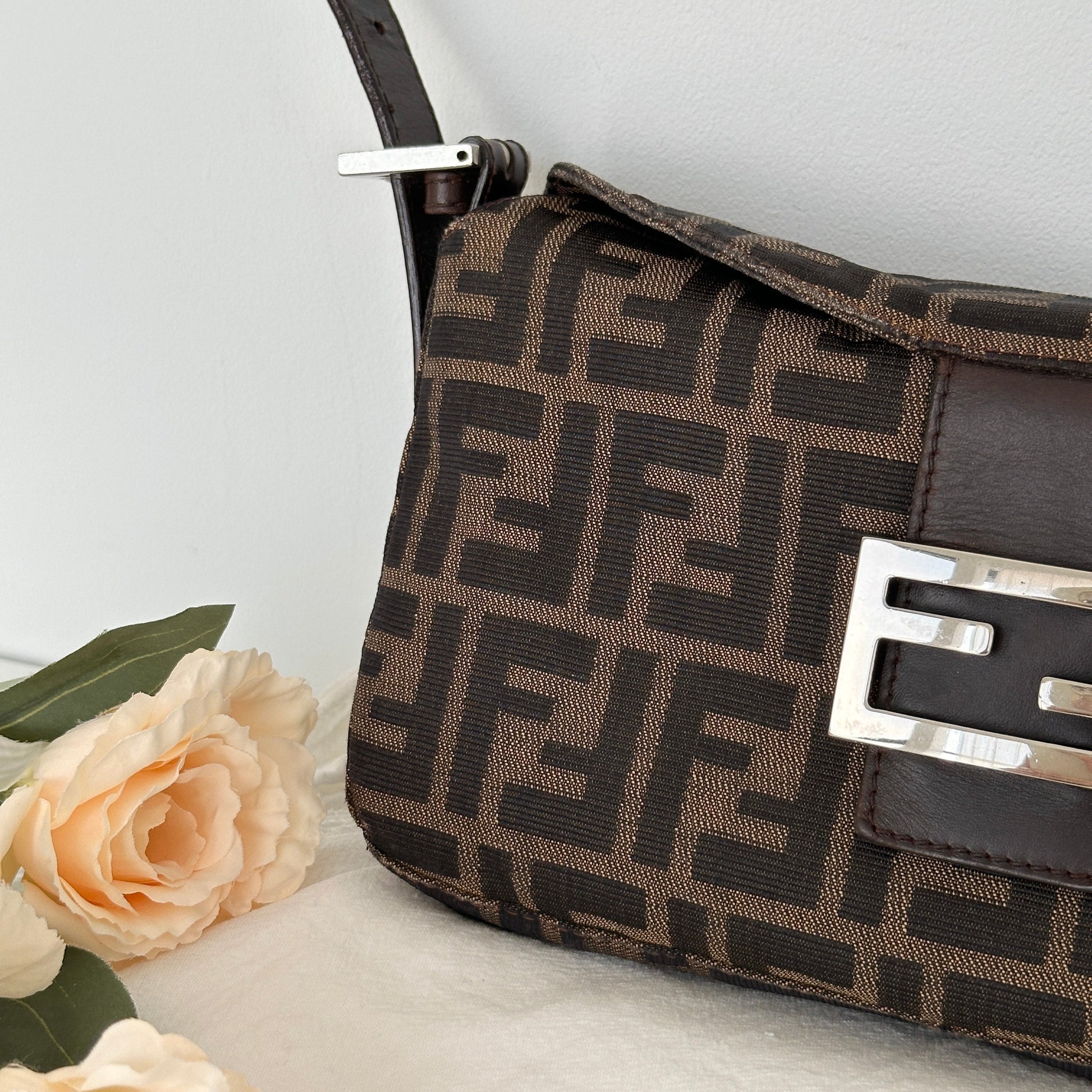 Fendi Zucca Mamma Baguette - Leluxe Vintage Sdn. Bhd.