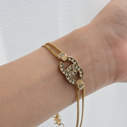 Chanel CC Bracelet with Crystal