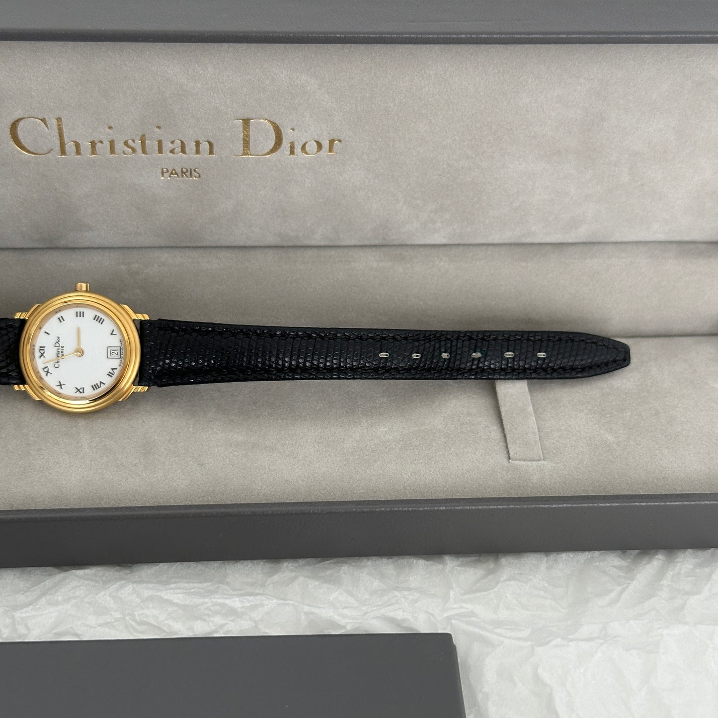 Dior Gold-toned Round Case Vintage Watch