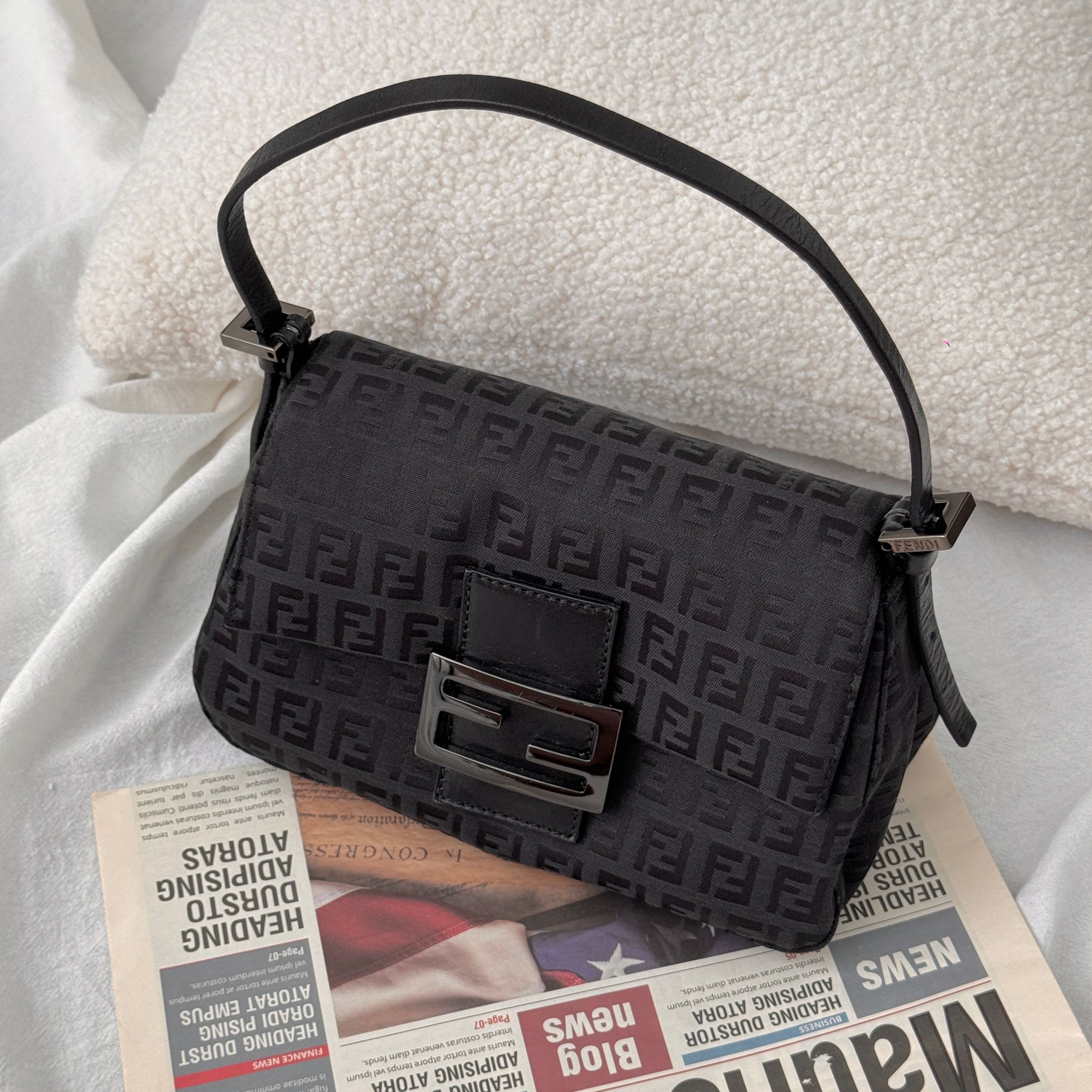 Fendi Zucchino Mini Mamma Baguette - Leluxe Vintage Sdn. Bhd.