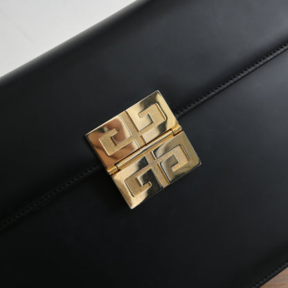 Givenchy 4G Buckle Matte Black Top Handle Kelly