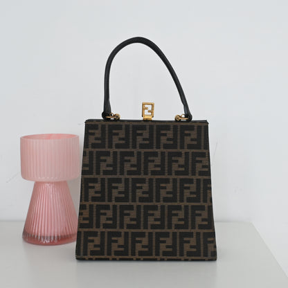 Fendi Zucca Monogram Top Handle Tote