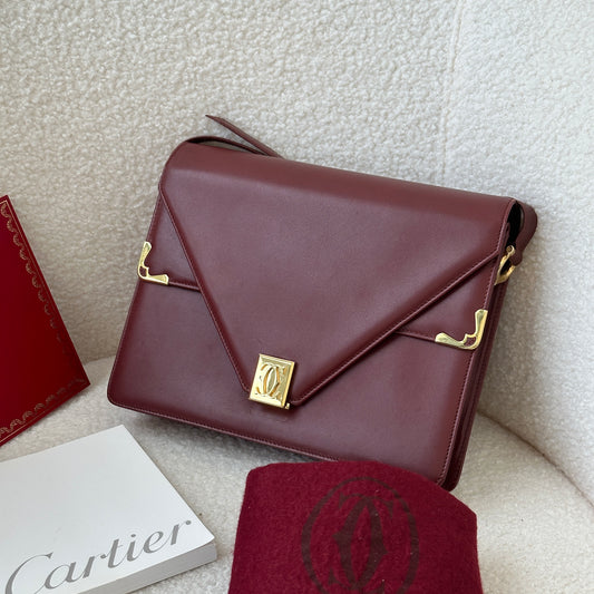 Must de Cartier Messenger Bag in Bordeaux