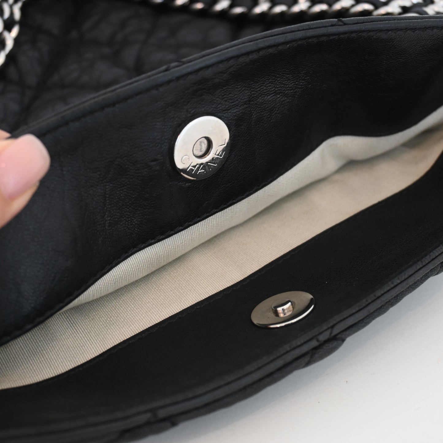 Chanel Chain Around Aged Calfksin Hobo SHW