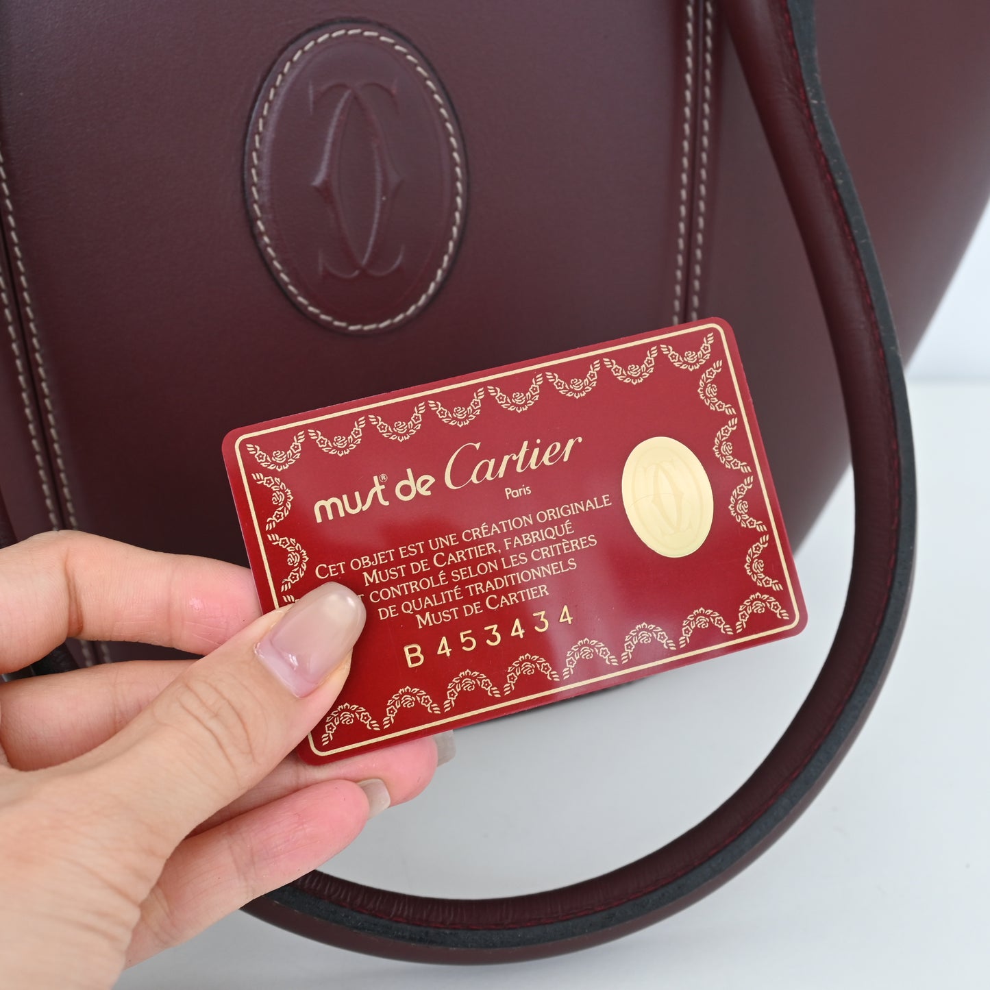 Must de Cartier Burgundy Tote