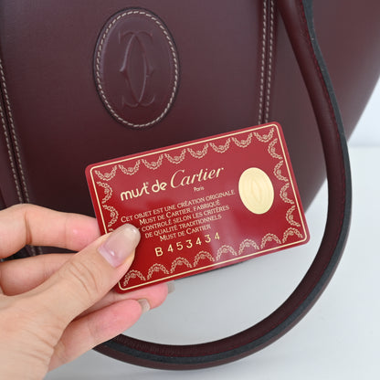 Must de Cartier Burgundy Tote