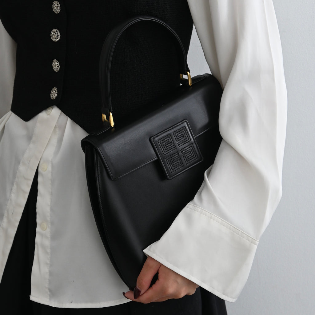 Givenchy 4G Top Handle Black Kelly - Leluxe Vintage Sdn. Bhd.