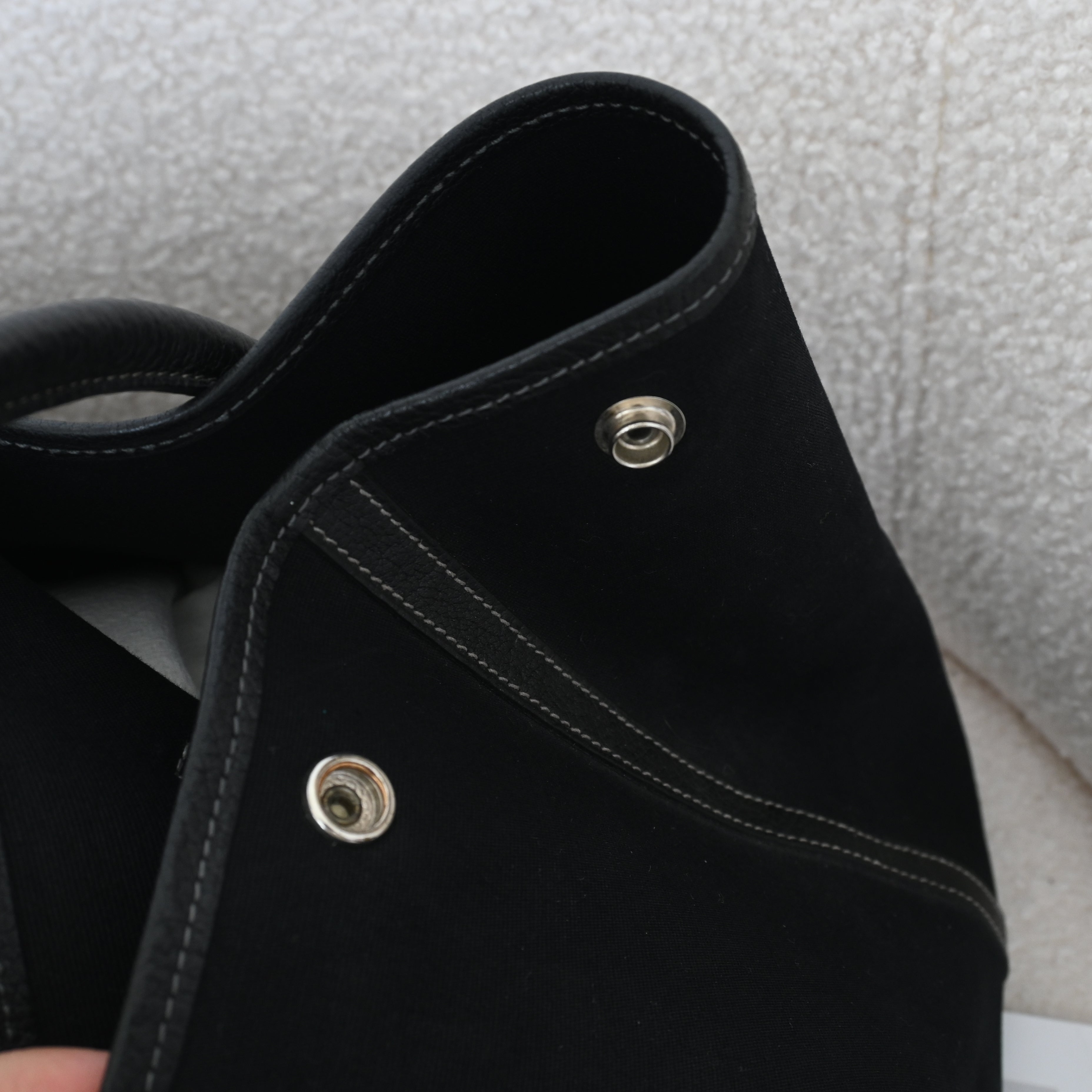 Hermès Garden Party 36 PM Toile Officier × Negonda Black SHW - T:2015 - Leluxe Vintage Sdn. Bhd.