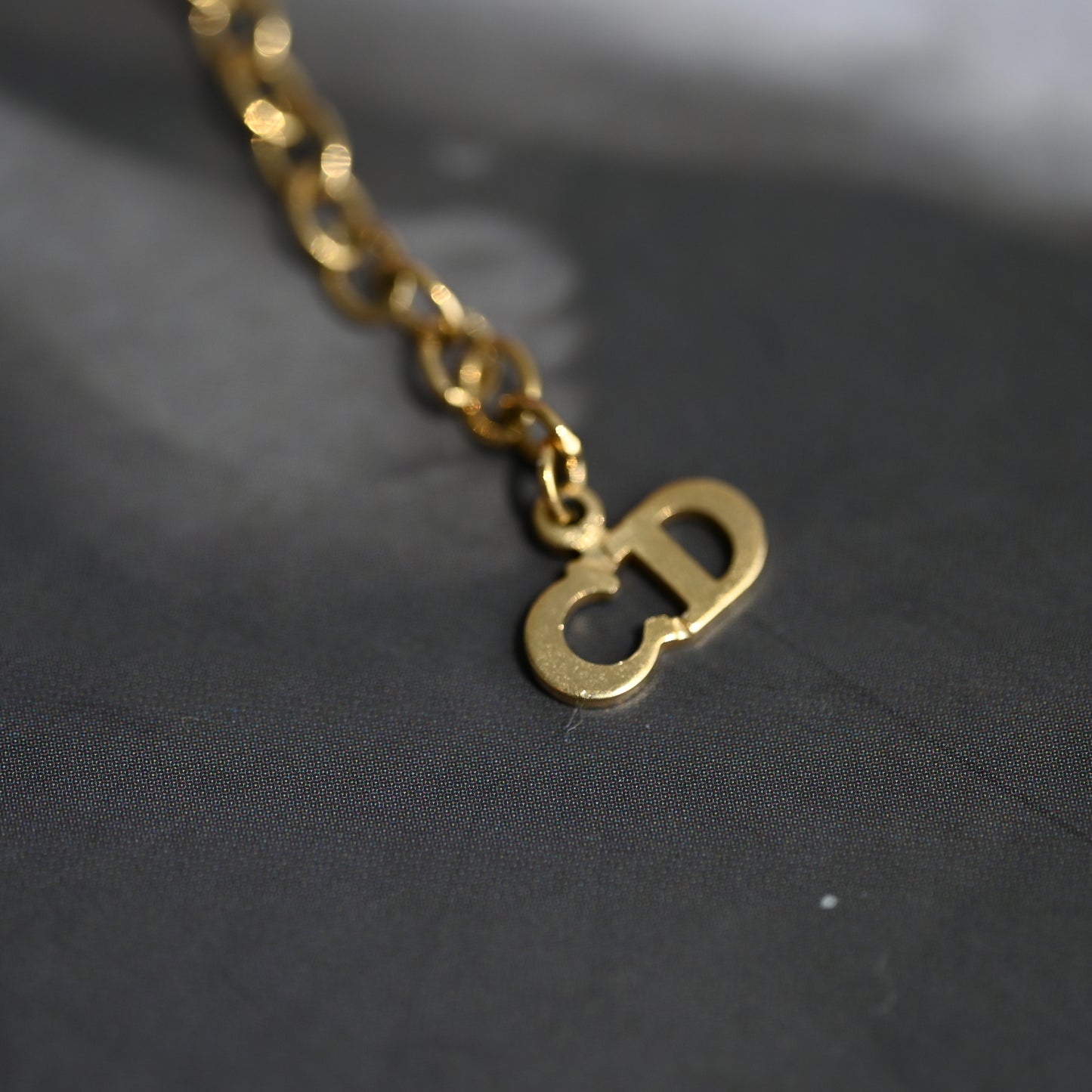 Christian Dior Vintage Heart Shape Necklace with Rhinestones