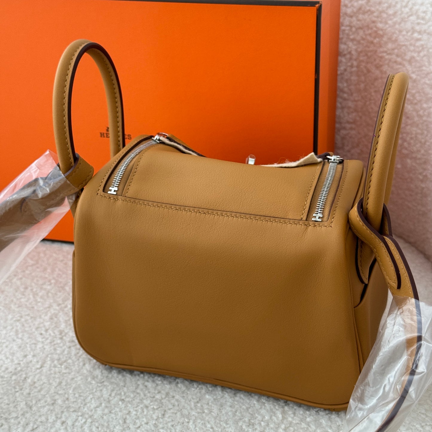 Hermes Mini Lindy Sesame