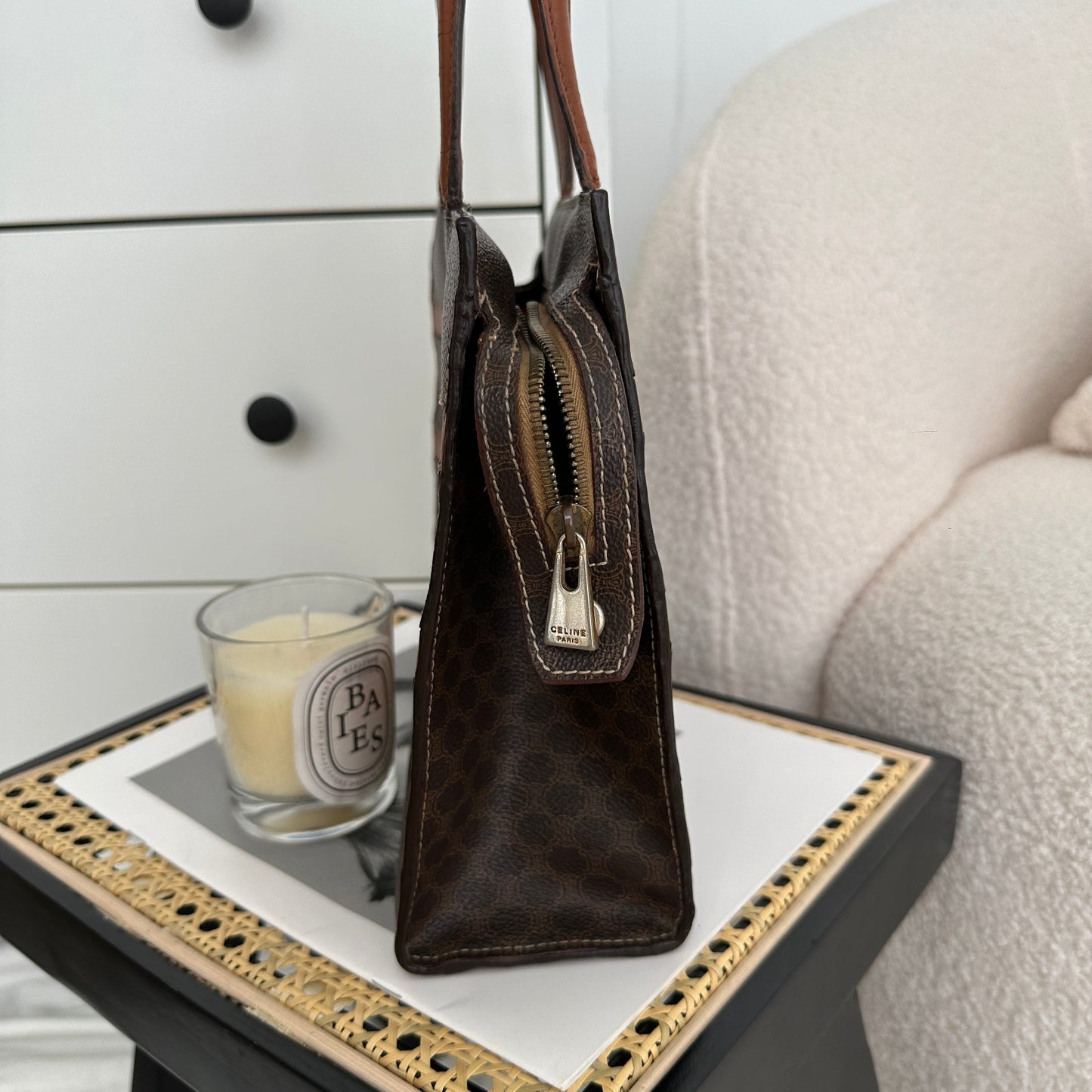 Celine Macadam Monogram Stripe Tote - Leluxe Vintage Sdn. Bhd.