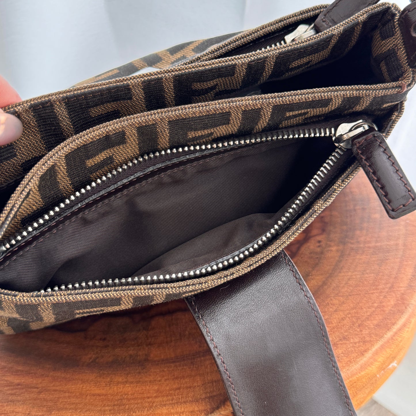 Fendi Mini Baguette in Zucca Monogram