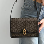 Celine Horse Carriage Brown Macadam Cloth Shoulder Bag