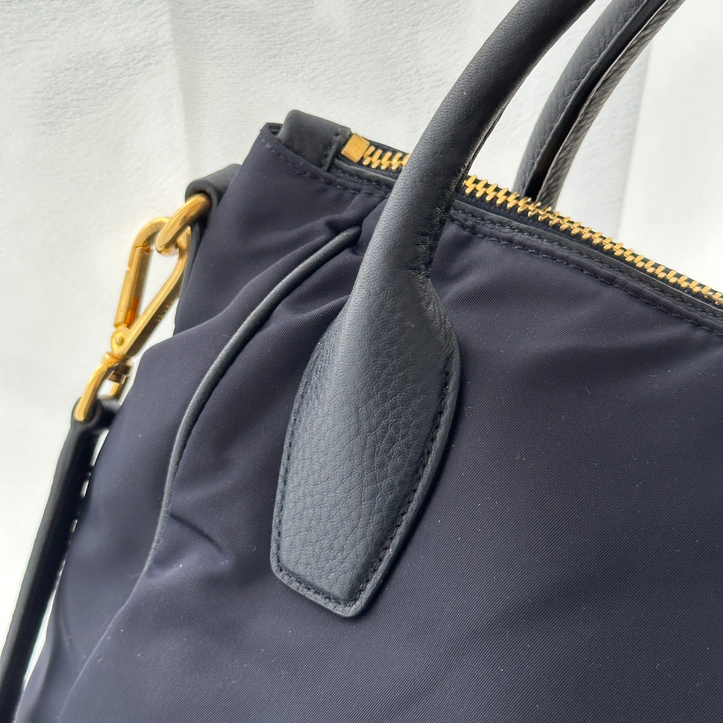 Prada Tessuto Vitello Daino Tote