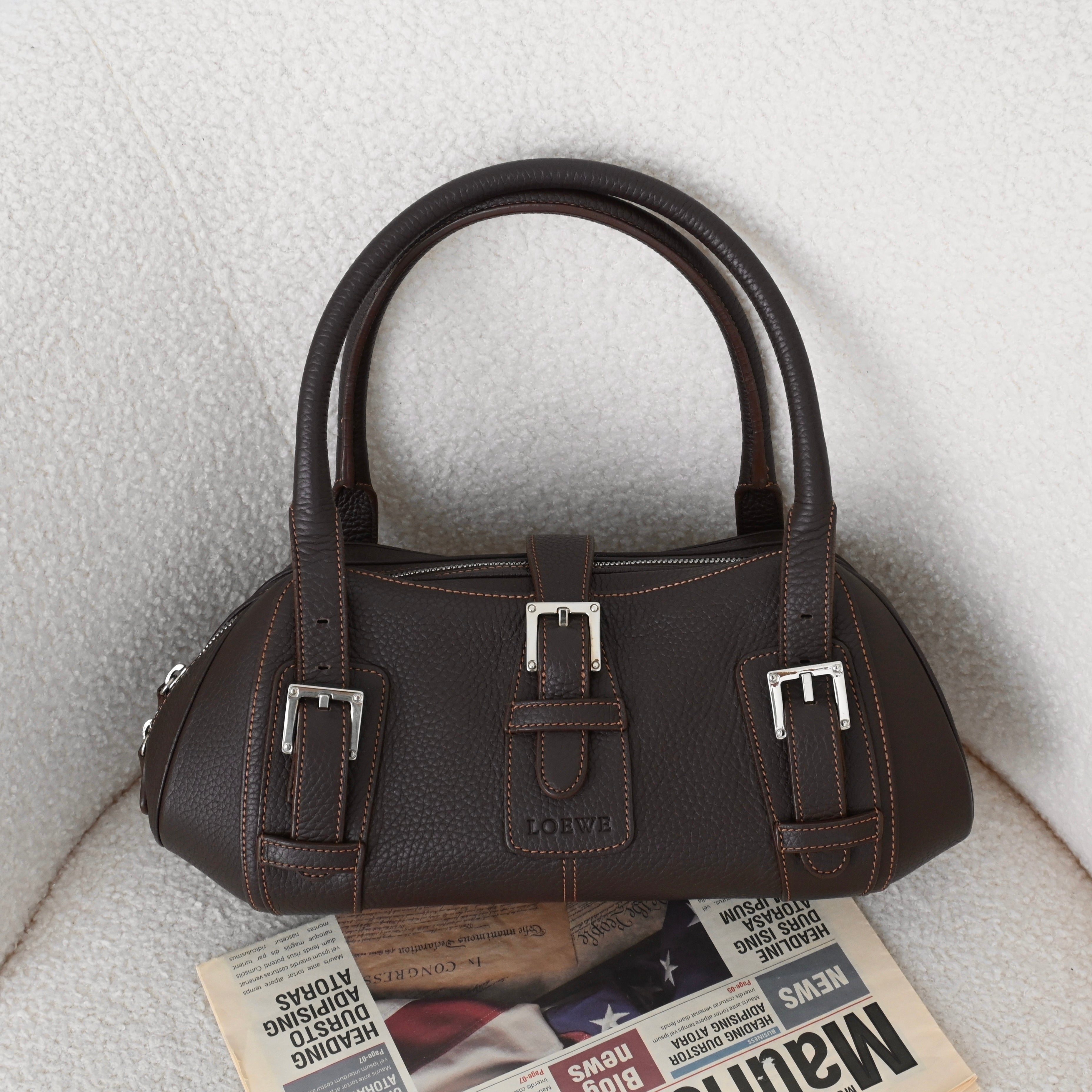 Loewe Senda Brown Leather Handbag