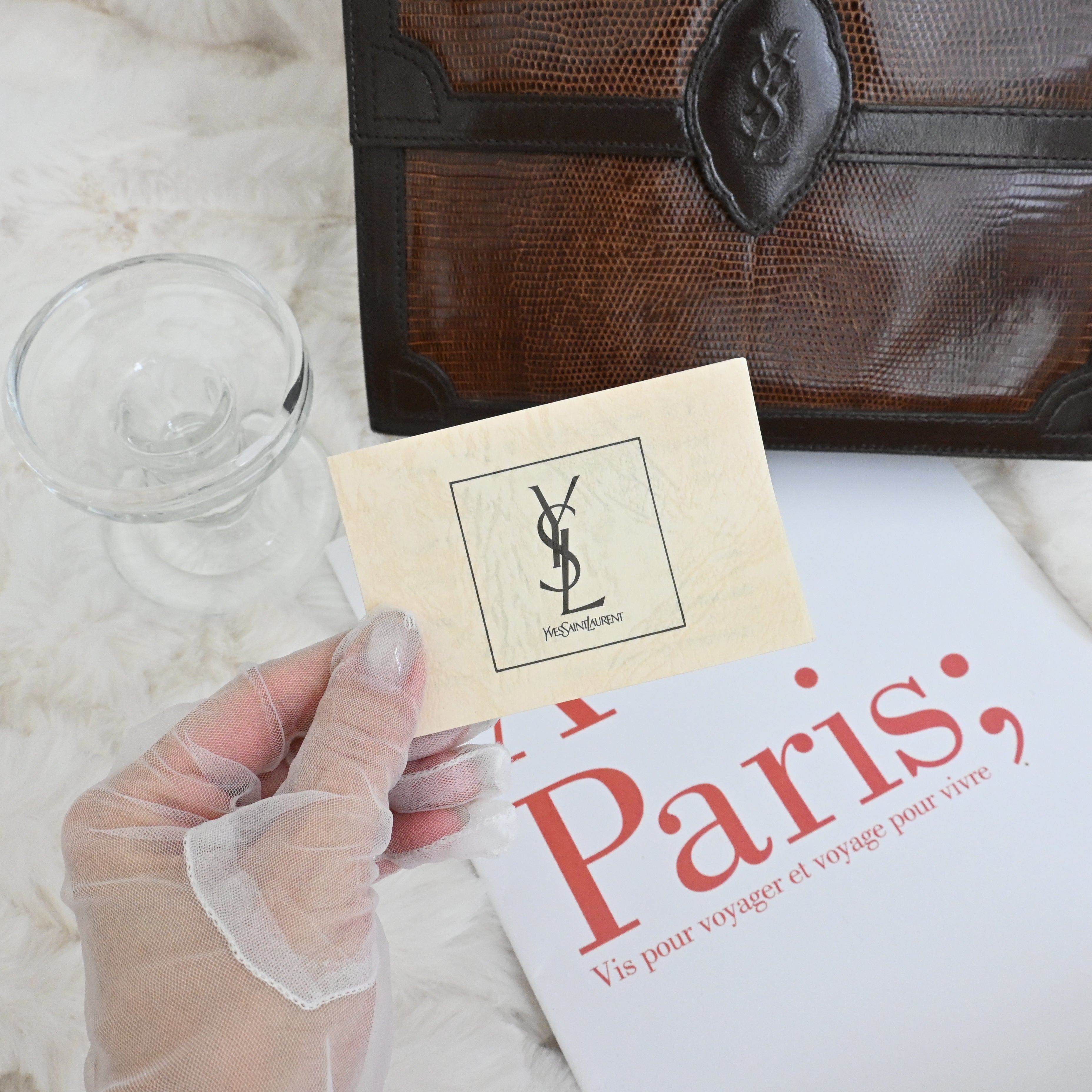 Yves Saint Laurent Lizard Leather Shoulder Bag – Leluxe Vintage